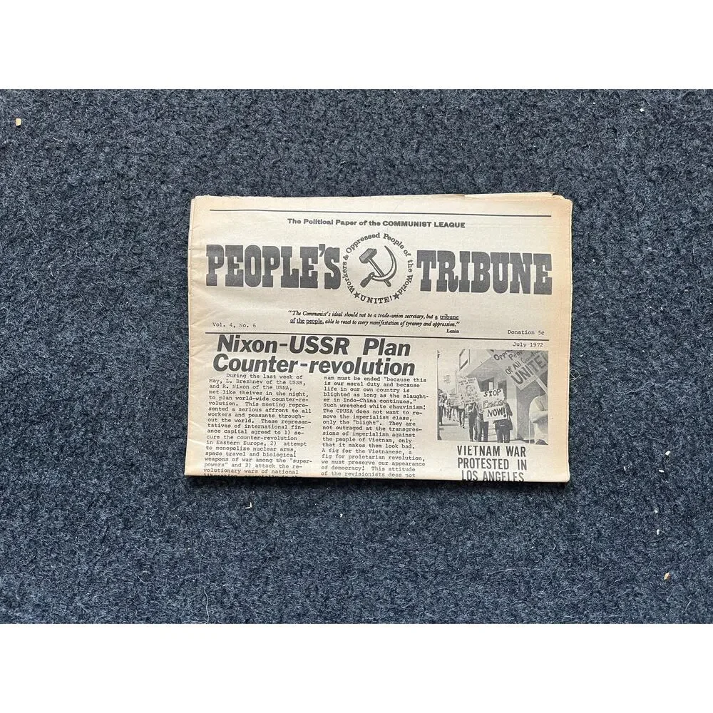 1974 Cold War Plans Exposed Soviet Peace Plan Propaganda Newspaper, Vintage Com